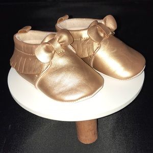 Gold Baby Moccasins